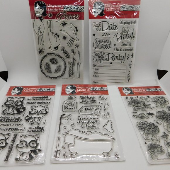 MayMay made It Other - 5 NEW sets of  acrylic stamps